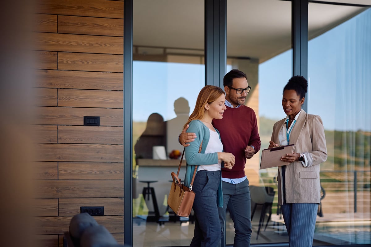 Couple buying their new home