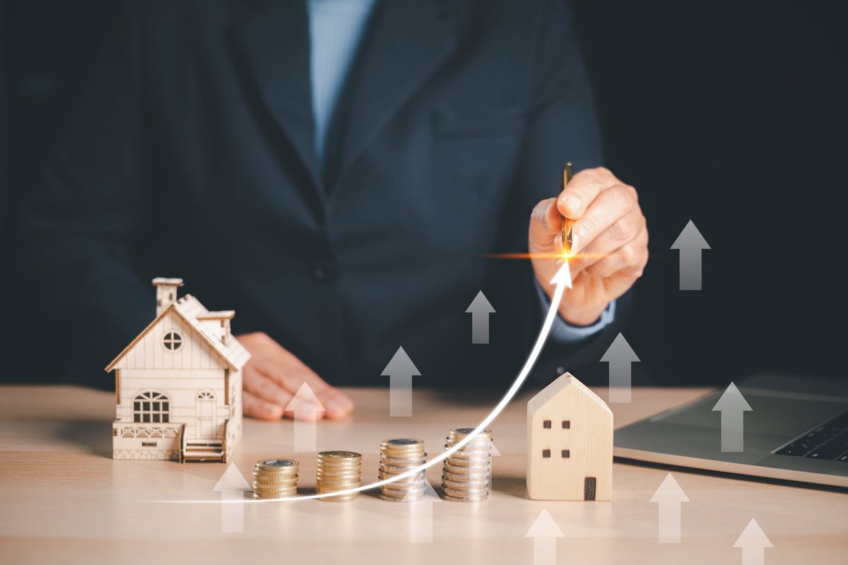 Chart showing real estate investment growth